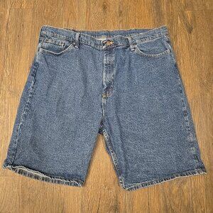 Wrangler Men’s Blue Jean Shorts Size 42 Relaxed Fit Premium Denim